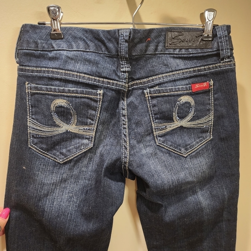 SEVEN 7 Women's Washed blue BOOT Cut Jeans Siaze 4P - Picture 11 of 13